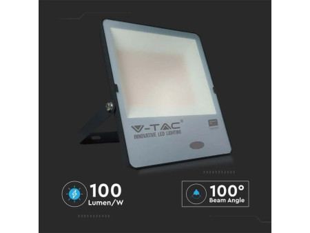 SKU 20181 VT-272 V-TAC PRO Faro LED SMD Chip Samsung 200W 100LM/W con Sensore Crepuscolare Nero 3000K IP65