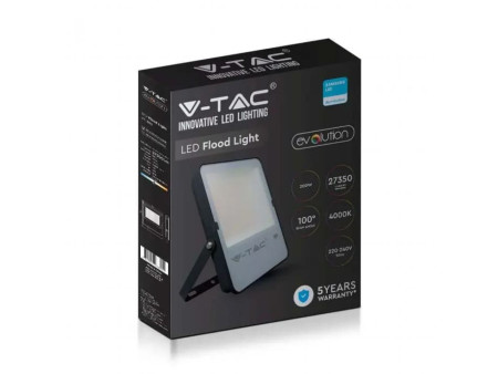 SKU 20410 VT-302 V-TAC PRO Faro LED SMD Chip Samsung 200W 137LM/W Nero 4000K IP65