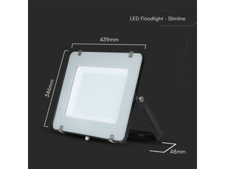 SKU 21418 VT-200 V-TAC PRO Faro LED SMD Chip Samsung 200W Cavo 1m Nero 4000K IP65
