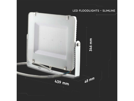 SKU 21421 VT-200 V-TAC PRO Faro LED SMD Chip Samsung 200W Cavo 1m Bianco 6500K IP65