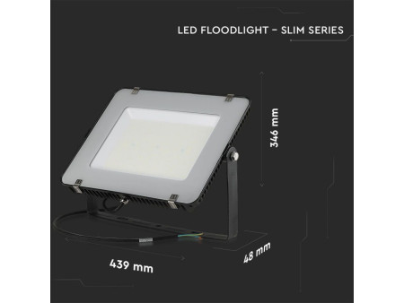SKU 21779 VT-206 V-TAC PRO Faro LED SMD Chip Samsung 200W 120LM/W Nero 6400K IP65