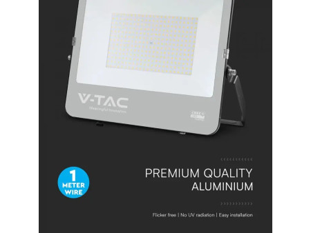 SKU 232206 VT-44201 V-TAC PRO Faro LED SMD Chip CREE 200W 135LM/W Slim Cavo 1m Nero 4000K IP65