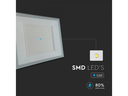SKU 23978 VT-44208 V-TAC Faro LED SMD 200W Slim E-Series con Driver Integrato Bianco 6500K IP65