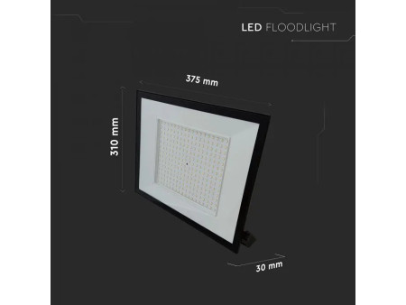 SKU 23977 VT-44208 V-TAC Faro LED SMD 200W Slim E-Series con Driver Integrato Nero 6500K IP65