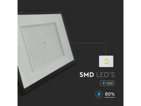 SKU 23976 VT-44208 V-TAC Faro LED SMD 200W Slim E-Series con Driver Integrato Nero 4000K IP65
