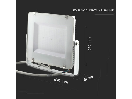 SKU 420 VT-200-W V-TAC PRO Faro LED SMD Chip Samsung 200W Bianco 4000K IP65