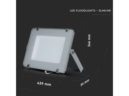 SKU 485 VT-200-G V-TAC PRO Faro LED SMD Chip Samsung 200W Grigio 6400K IP65