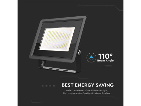 SKU 6734 VT-49204 V-TAC Faro LED SMD 200W F-Series con Driver IC Integrato Nero 6500K IP65