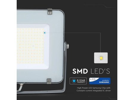 SKU 790 VT-206-G V-TAC PRO Faro LED SMD Chip Samsung 200W 120LM/W Grigio 6400K IP65