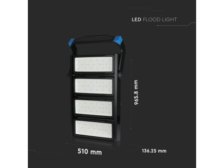 SKU 498 VT-1003D V-TAC PRO Faro LED SMD Chip Samsung 1000W 120LM/W Driver MeanWell Nero/Blu 120° 4000K IP65 Dimmerabile