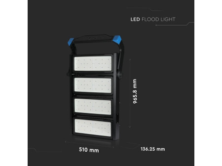 SKU 499 VT-1002D V-TAC PRO Faro LED SMD Chip Samsung 1000W 120LM/W Driver MeanWell Nero/Blu 60° 4000K IP65 Dimmerabile