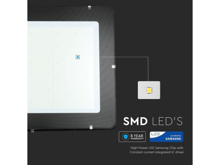 SKU 968 VT-1055 V-TAC PRO Faro LED SMD Chip Samsung 1000W 120LM/W Nero 4000K IP65