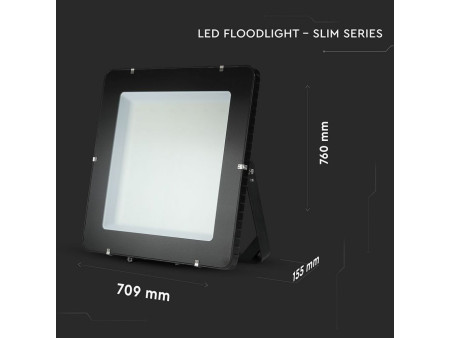 SKU 969 VT-1055 V-TAC PRO Faro LED SMD Chip Samsung 1000W 120LM/W Nero 6400K IP65
