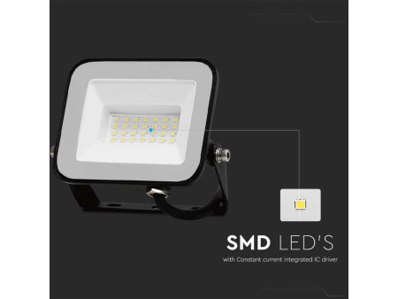 SKU 10014 VT-44020 V-TAC PRO Faro LED SMD Chip Samsung 20W Nero 3000K IP65