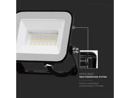 SKU 10014 VT-44020 V-TAC PRO Faro LED SMD Chip Samsung 20W Nero 3000K IP65