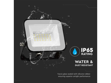 SKU 10014 VT-44020 V-TAC PRO Faro LED SMD Chip Samsung 20W Nero 3000K IP65