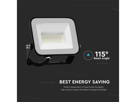 SKU 10015 VT-44020 V-TAC PRO Faro LED SMD Chip Samsung 20W Nero 4000K IP65