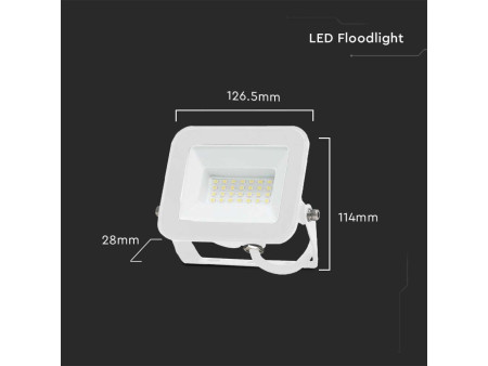 SKU 10019 VT-44020 V-TAC PRO Faro LED SMD Chip Samsung 20W Bianco 6500K IP65