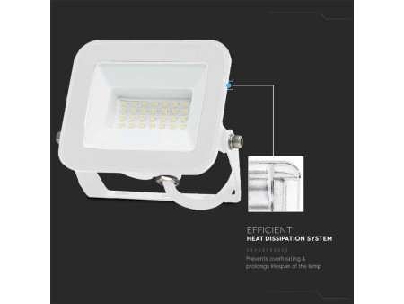SKU 10018 VT-44020 V-TAC PRO Faro LED SMD Chip Samsung 20W Bianco 4000K IP65
