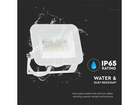 SKU 10017 VT-44020 V-TAC PRO Faro LED SMD Chip Samsung 20W Bianco 3000K IP65