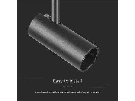 SKU 10254 VT-4221 V-TAC Faretto LED da Binario Magnetico 20W Colore Nero 4000K IP20 CRI90