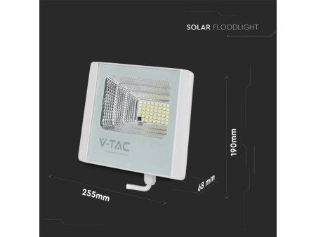 SKU 10408 VT-60W V-TAC Faro LED Solare 20W con Telecomando Bianco 4000K