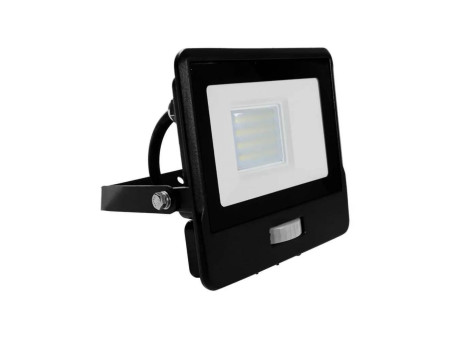 SKU 20285 VT-128S-1 V-TAC PRO Faro LED SMD Chip Samsung 20W con Sensore PIR Cavo 1m Nero 6500K IP65