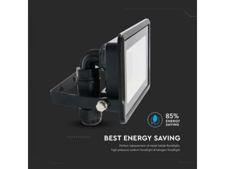 SKU 20308 VT-128 V-TAC PRO Faro LED SMD Chip Samsung 20W Nero 4000K IP65