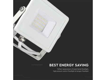 SKU 21442 VT-20-W V-TAC PRO Faro LED SMD Chip Samsung 20W Bianco 3000K IP65