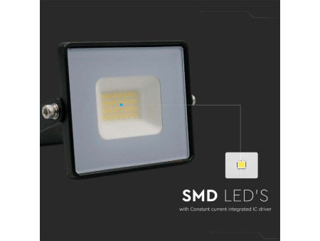 SKU 215946 VT-4021-B V-TAC Faro LED SMD 20W E-Series G2 Nero 3000K IP65