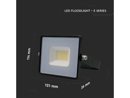 SKU 215948 VT-4021B V-TAC Faro LED SMD 20W E-Series G2 Nero 6500K IP65