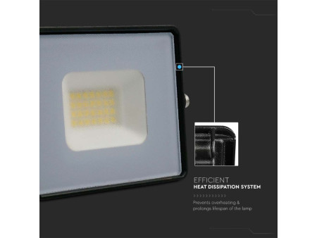SKU 215948 VT-4021B V-TAC Faro LED SMD 20W E-Series G2 Nero 6500K IP65