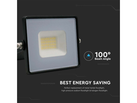 SKU 215948 VT-4021B V-TAC Faro LED SMD 20W E-Series G2 Nero 6500K IP65