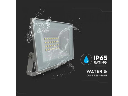 SKU 23985 VT-44022 V-TAC Faro LED SMD 20W Slim E-Series con Driver Integrato Bianco 6500K IP65