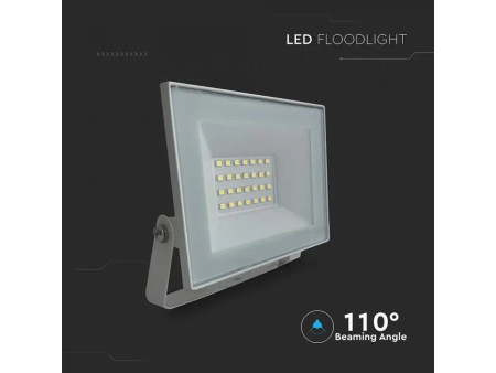 SKU 23985 VT-44022 V-TAC Faro LED SMD 20W Slim E-Series con Driver Integrato Bianco 6500K IP65