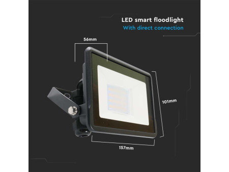 SKU 3025 VT-5182 V-TAC Faro LED 20W Compatibile con Google Home e Amazon Alexa Tramite App V-Tac Smart RGB + 3000K + 6500K
