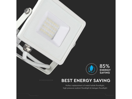 SKU 443 VT-20-W V-TAC PRO Faro LED SMD Chip Samsung 20W Bianco 4000K IP65