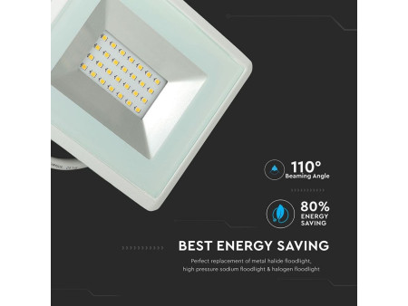 SKU 5950 VT-4021-W V-TAC Faro LED SMD 20W E-Series Bianco 4000K IP65
