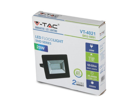 SKU 5991 VT-4021-G V-TAC Faro LED SMD 20W E-Series Verde IP65