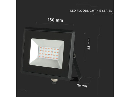 SKU 5992 VT-4021-R V-TAC Faro LED SMD 20W E-Series Rosso IP65