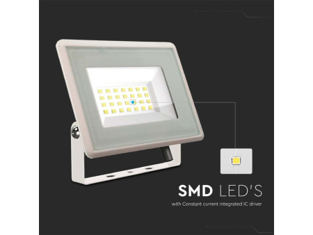 SKU 6742 VT-4924-W V-TAC Faro LED SMD 20W F-Series con Driver IC Integrato Colore Bianco 6500K IP65