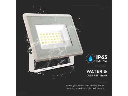 SKU 6741 VT-4924-W V-TAC Faro LED SMD 20W F-Series con Driver IC Integrato Bianco 4000K IP65
