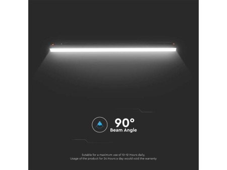 SKU 6883 VT-3620 V-TAC Plafoniera LED SMD Lineare Binario Magnetica 20W 48V 43x22x580mm Colore Nero per Google Home e Alexa 3in1
