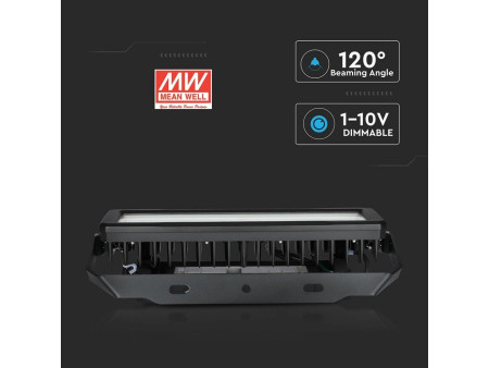 SKU 494 VT-253D V-TAC PRO Faro LED SMD Chip Samsung 250W Driver MeanWell 120° 4000K Dimmerabile IP65