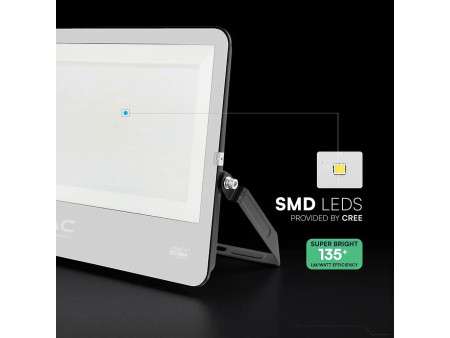 SKU 238256 VT-44003 V-TAC PRO Faro LED SMD Chip CREE 300W 135LM/W Slim Cavo 1m Nero 4000K IP65
