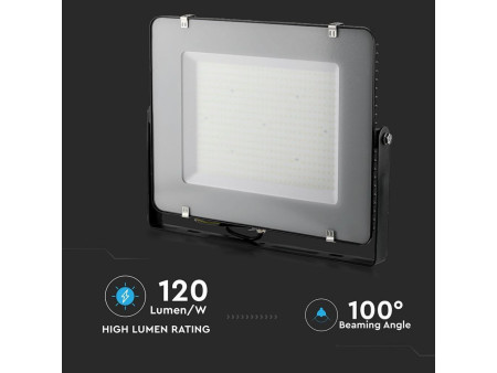 SKU 792 VT-306-B V-TAC PRO Faro LED SMD Chip Samsung 300W 120LM/W Nero 6400K IP65