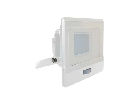 SKU 20276 VT-138S V-TAC PRO Faro LED SMD Chip Samsung 30W con Sensore PIR Bianco 6500K IP65