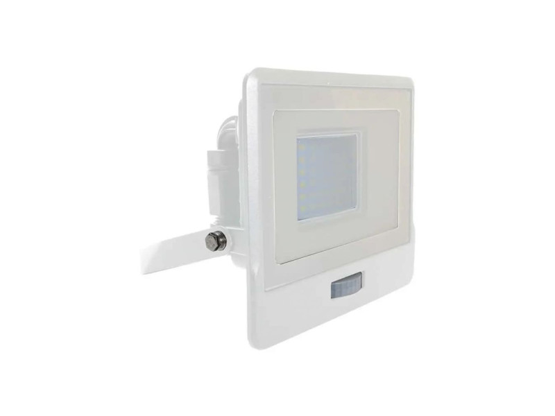 SKU 20276 VT-138S V-TAC PRO Faro LED SMD Chip Samsung 30W con Sensore PIR Bianco 6500K IP65