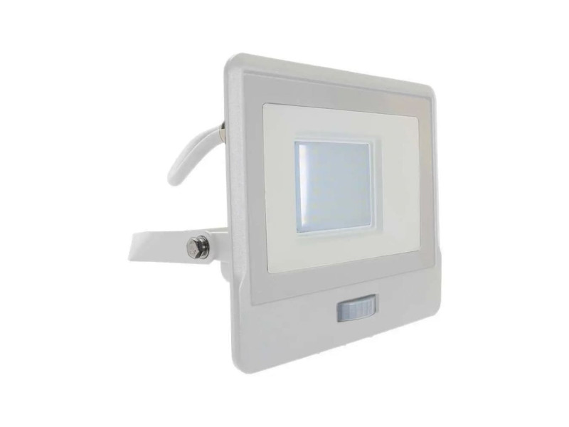SKU 20299 VT-138S-1 V-TAC PRO Faro LED SMD Chip Samsung 30W con Sensore PIR Cavo 1m Bianco 4000K IP65