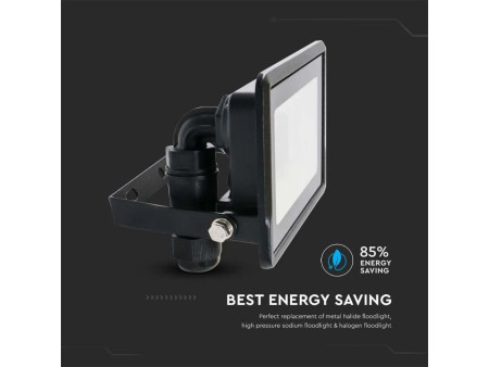 SKU 20311 VT-138 V-TAC PRO Faro LED SMD Chip Samsung 30W Nero 4000K IP65
